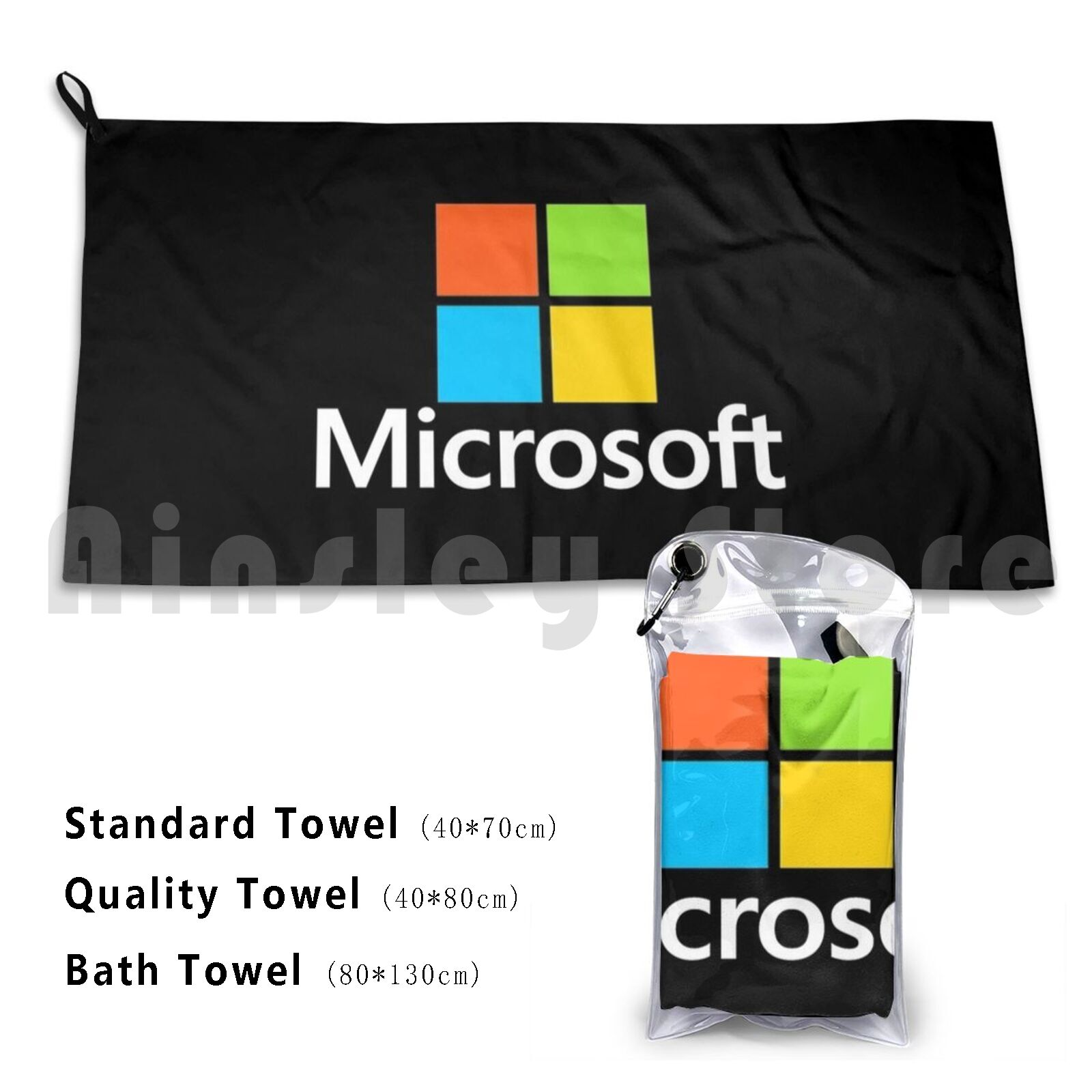 Office Tech Logo - Microsoft Type 목욕 타월 비치 쿠션